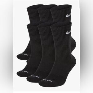 Nike DRI-FIT Everyday Plus Black Athletic Crew Socks